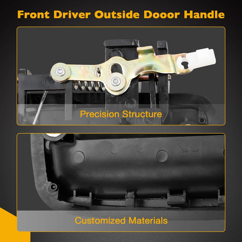 Exterior Door Handles with Lock Cylinders and Key for Toyota Tacoma 1995 2004 2X