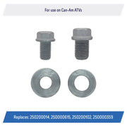 DURAFORCE 250000615 250000359 Drive Shaft Retaining Bolt Set with Washers for Can-Am ATV