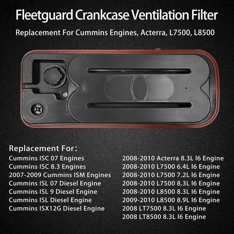 CV50628 Crankcase Ventilation Filter for Fleetguard Cummins Engines 08 10 L7500