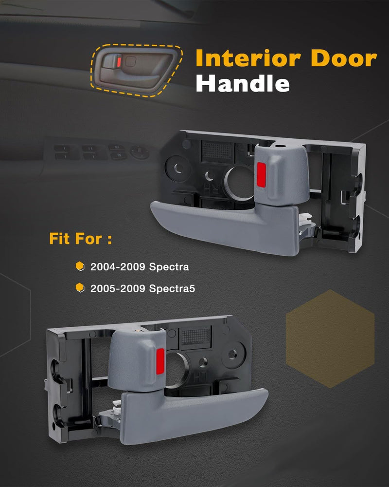 Interior Door Handle Front Rear Left & Right for Kia Spectra Spectra5 04 09 4X
