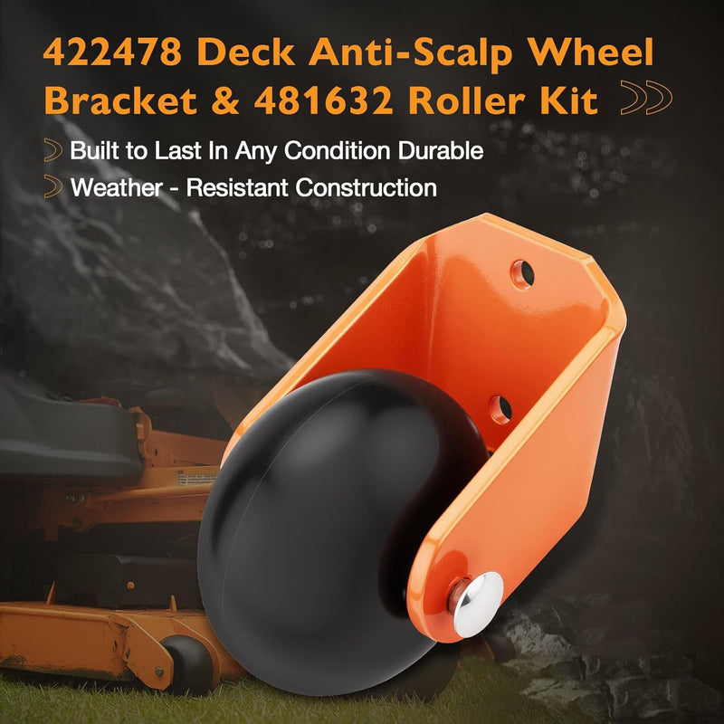 Deck Anti Scalp Wheel Rollers Brackets for Scag Mower 42 48 52 61 Inch 4X