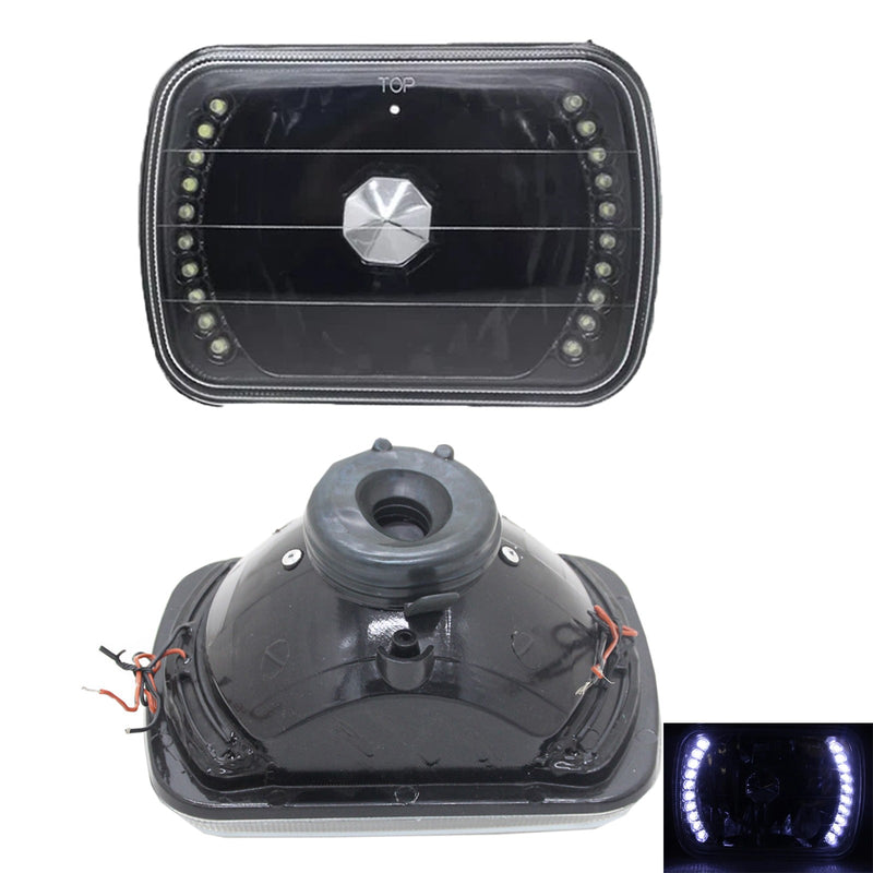 DURAFORCE LED Headlights 5x7 7x6 Inch H4 HB2 9003 for 1983-1997 for Nissan Pickup