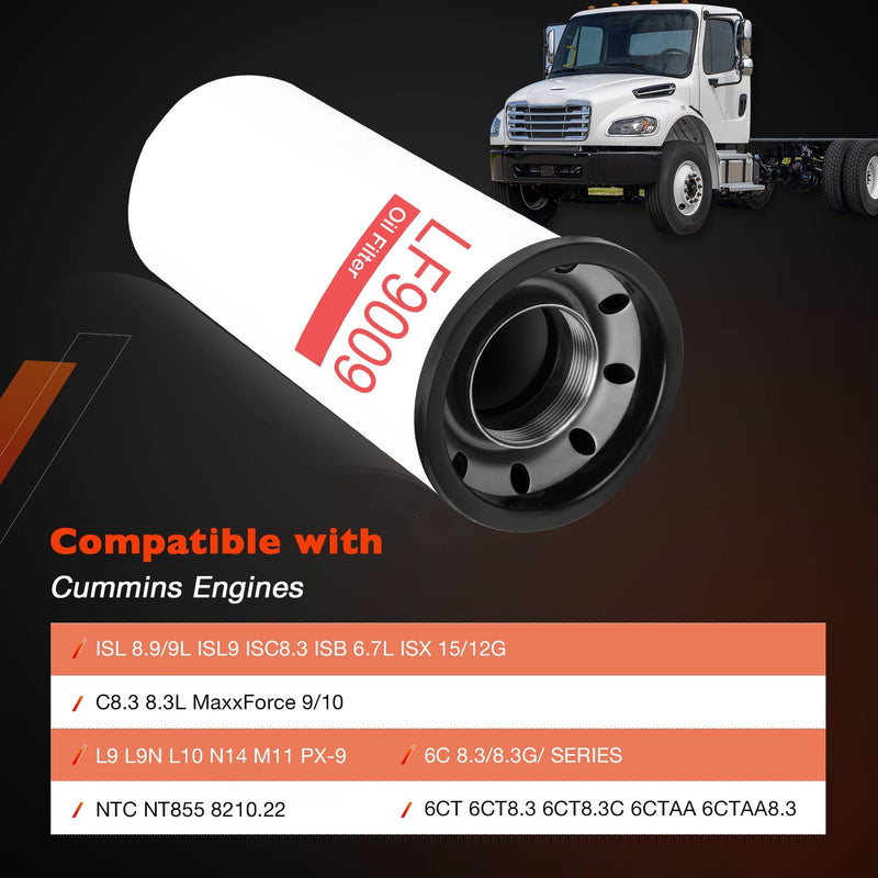 LF9009 Oil Lube Fuel Filter for Fleetguard Cummins ISL ISL9 ISB PX9 6CT