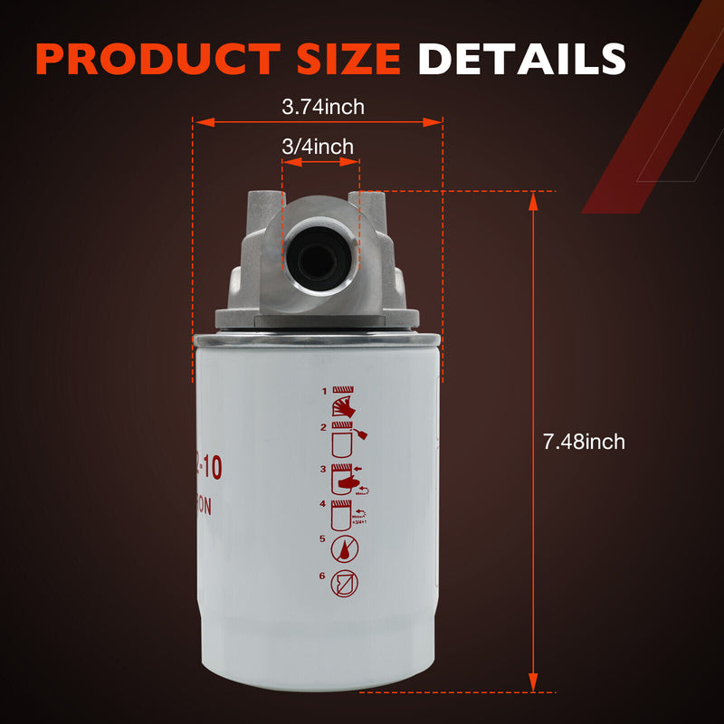 CP75210 3/4 NPTF Oil Filter with 10 Micron Hydraulic for Tractors Log Splitters
