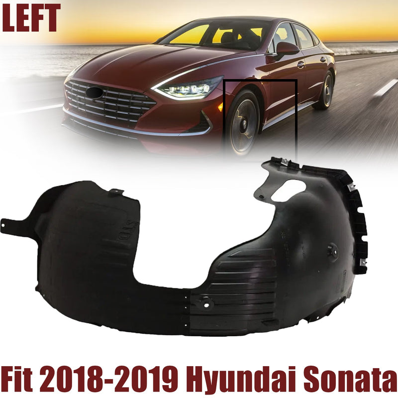 Front Driver Side Fender Liner For Hyundai Sonata 2018-2019 Plastic 86811C2500