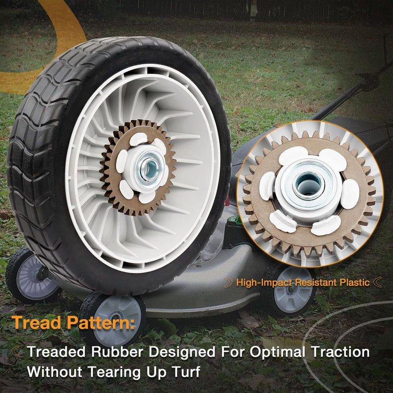 42710VE2M02ZE 8 Inch Lawn Mower Rear Wheel for Honda HRR216 HRS216 HRT216 2 Pack