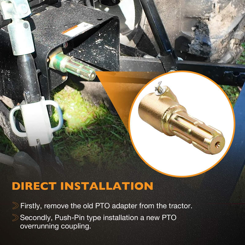 PTO Extender Adaptor Female 21 Male 6 1 3 8 Spline for 70HP Engine