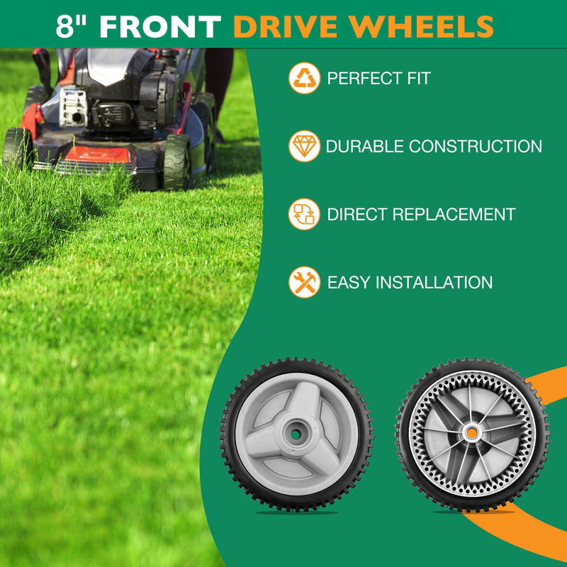 532401274 Lawn Mower Front Drive Wheel Set For Husqvarna 5521 CHV XT722FE 8 Inch