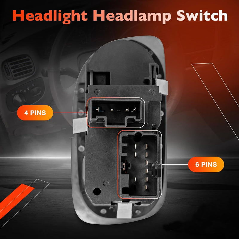 Headlight Switch with Fog Light Function for 2000 2004 Ford F150