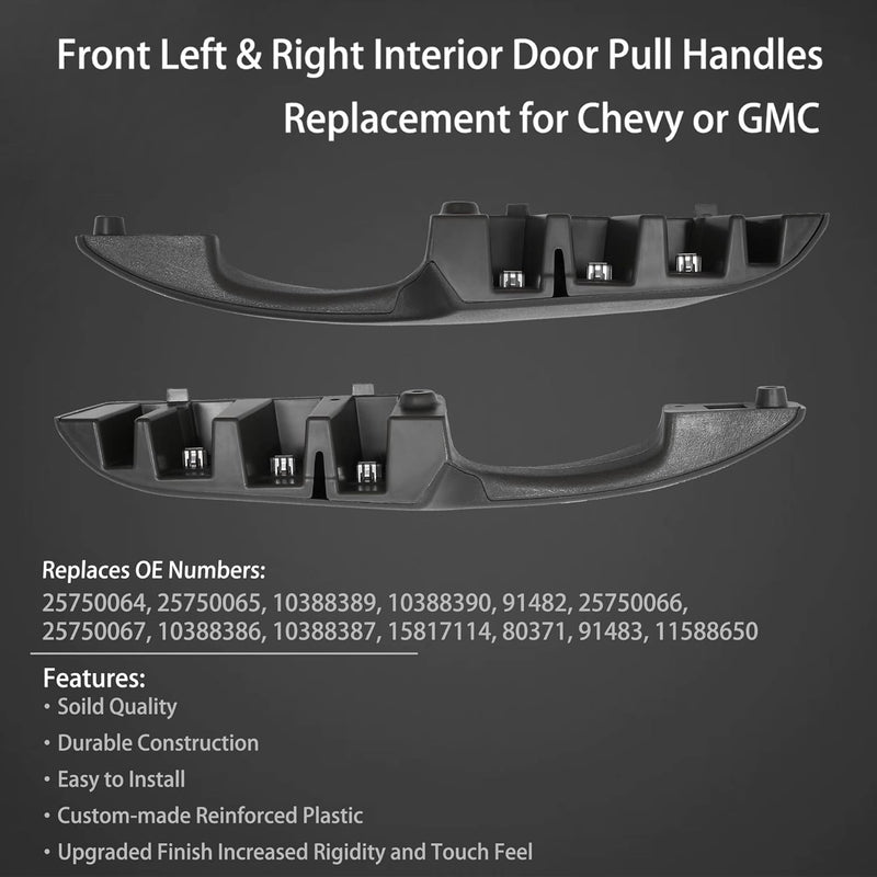Interior Pull Door Handle Kit For Chevy Express GMC Savana 1500 2500 3500 03-19