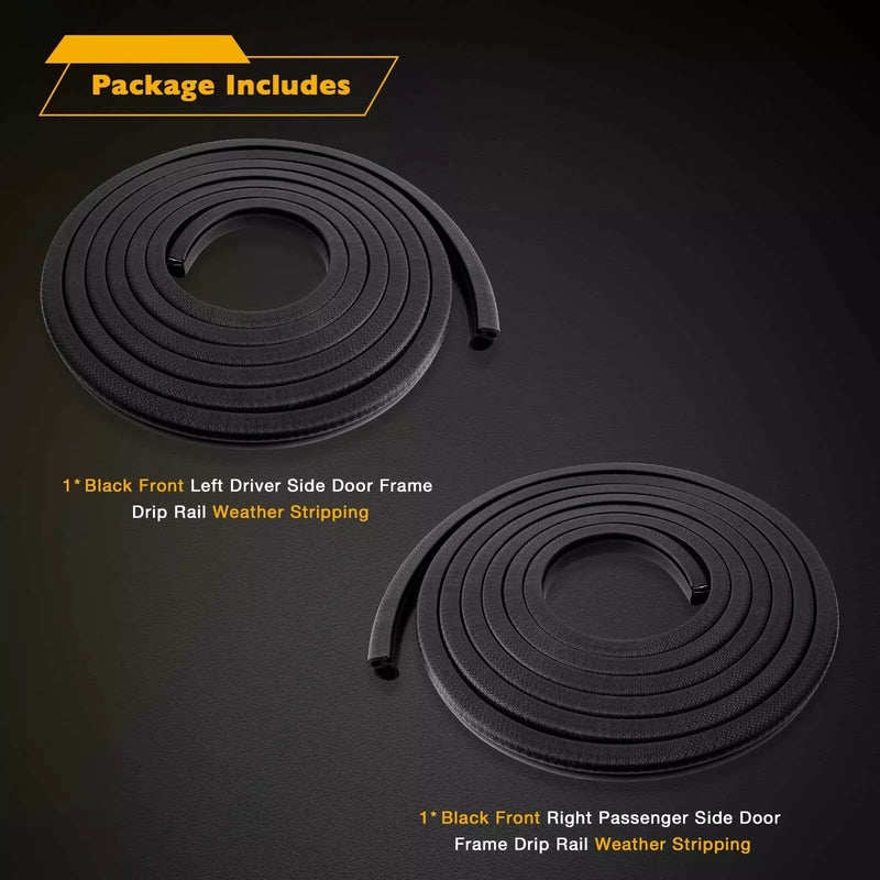 Rubber Door Weatherstrip Seals Set for Chevy GMC Suburban C K 1500 2500 3500 2X