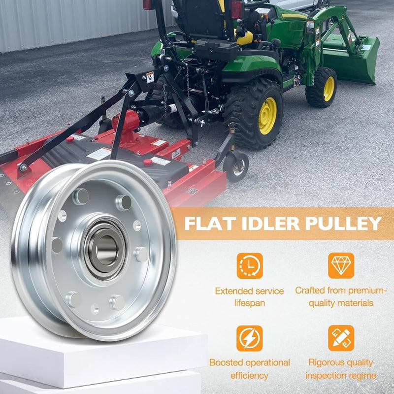 164090 Idler Flat Pulley for RFM Series 4 5 6 Foot Finish Mower Tractor 4 Pc