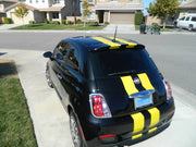 DURAFORCE 6 Inch Dual Vinyl Rally Stripes Racing Stripe Bonus Install Kit for Fiat 500