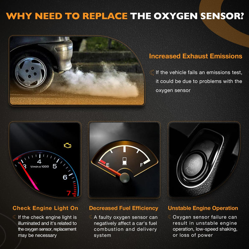 Upstream Downstream O2 Oxygen Sensor for Toyota 03 06 Camry RAV4 2.4L L4 2 Pcs