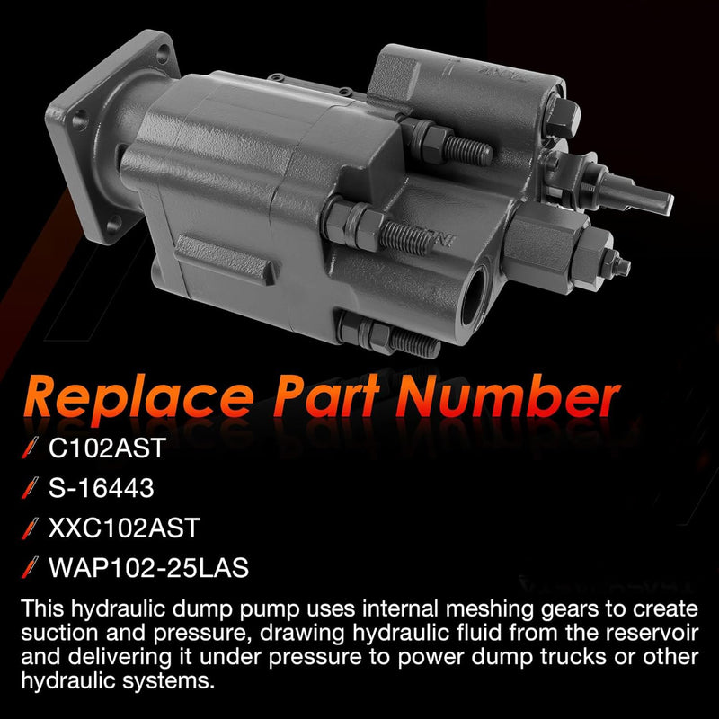 C102 PTO Dump Pump Hydraulic Cylinder Air Shift Direct Mount 7 8 13 T Spline