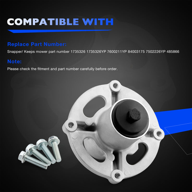 1735326YP Lawn Mower Deck Spindle for Snapper Zero Turn Mowers 42 46 52