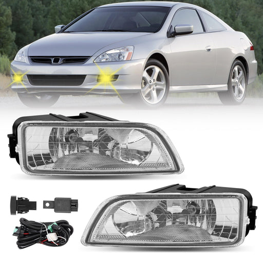 DURAFORCE Front Fog Headlight Lamp w/ Bulbs and Harness Kit for Honda Accord 4-Door 03-07