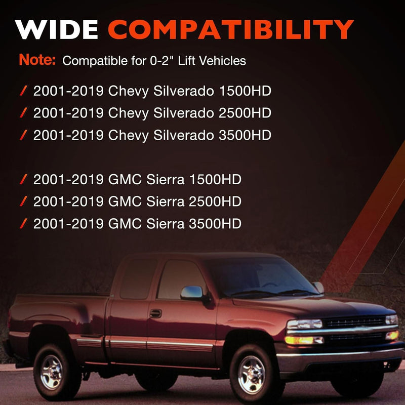 Sway Bar End Link 2in Lift for Chevy GMC Sierra 1500 2500 3500 1999 2019 2 Pack