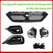 DURAFORCE LED Turn Signal DRL Fog Bezel Light Front Bumper Grille For 2022 2023 Subaru WRX
