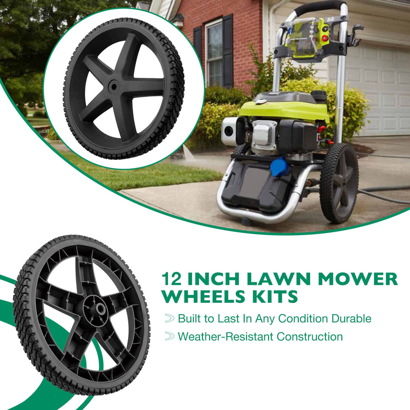 Pressure Washer Wheels for Homelite Ryobi RY80940B 12 x 1.75 1/2 Hub 2 Pack