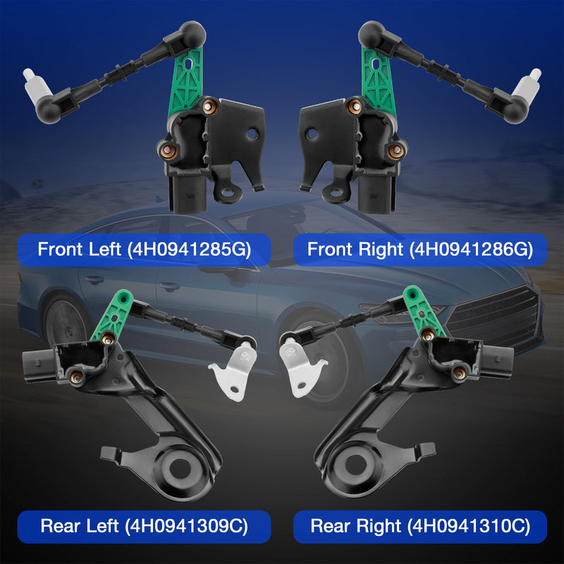 Front Left Air Suspension Height Level Sensors for Audi 11 18 A6 A7 S6 S7 S8 4x