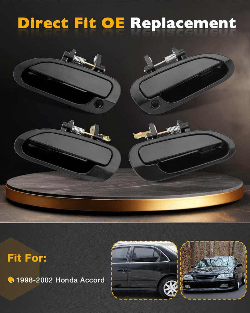 Exterior Door Handles Front Rear for Honda Accord 1998 2002 4 Piece