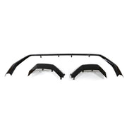 DURAFORCE Front Bumper Grille Trim Molding Cover For Toyota Tundra 2022-2024 Glossy Black