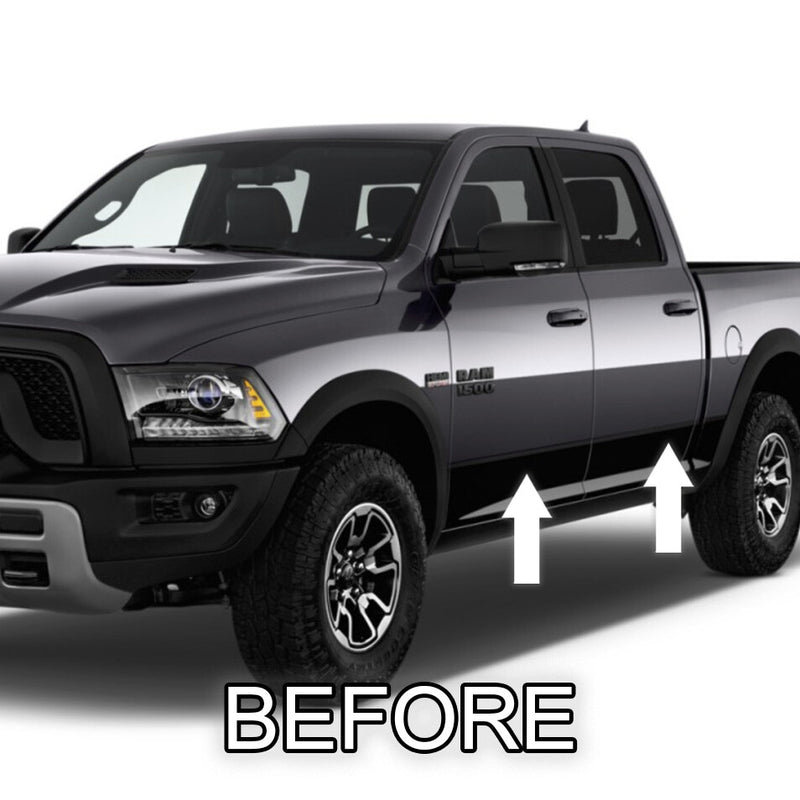 Side Door Rocker Panel Molding Package for Dodge Ram Chrome 09-17