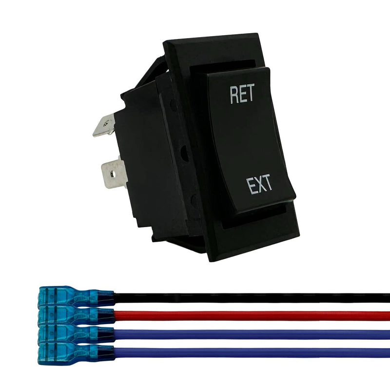 DURAFORCE Momentary Reverse Polarity Rocker Switch 20A 12V DC On Off DPDT 4 Pin