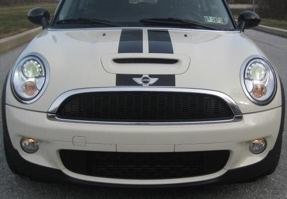 4 Inch Black Carbon Fiber Vinyl Rally Stripes Racing Stripe Kit for Mini Cooper