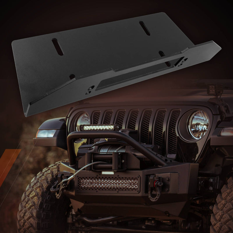 Winch Mounting Plate Mount Bracket for Go Rhino Rockline Jeep Gladiator JL JT