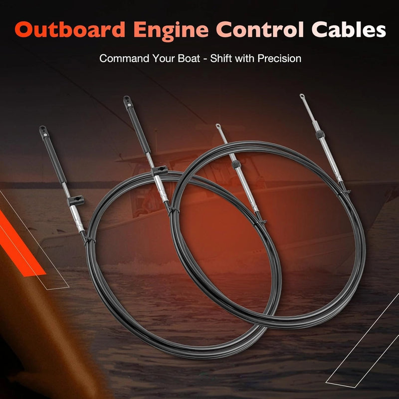 15FT Outboard Throttle Shift Cable GEN II for Mercury Mariner Mount Control 2X