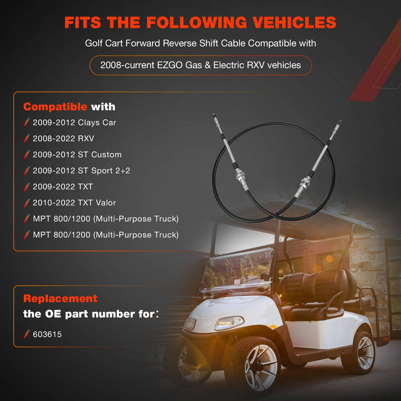 59 Forward Reverse Shift Cable for EZGO RXV TXT ST Custom 2008 2022 Golf Carts