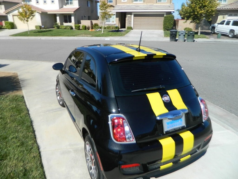 6 Inch Vinyl Rally Stripes Racing Stripe Kit Hood Trunk Roof Decal for Fiat 500