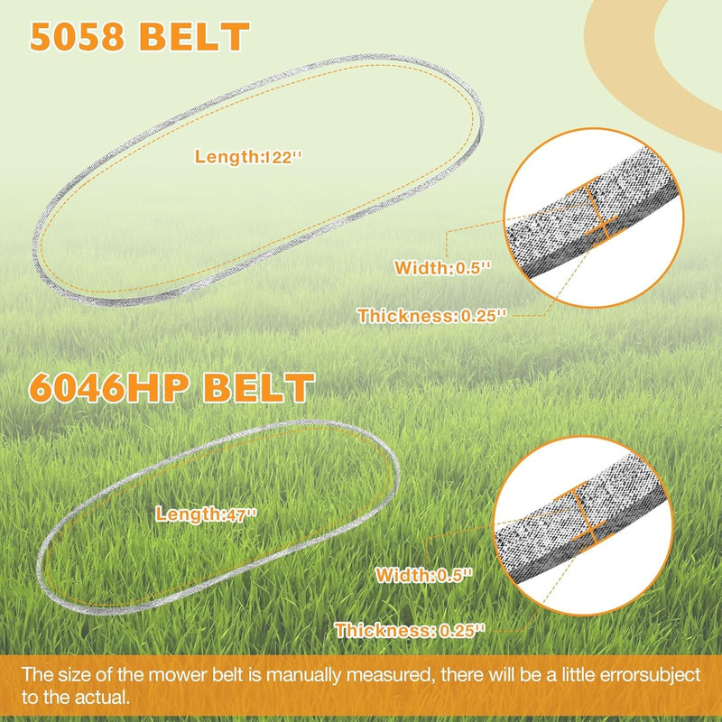 Lawn Mower Blade And Belt Set 20.5x2.25 122x47 For Swisher Finish Cut Mowers