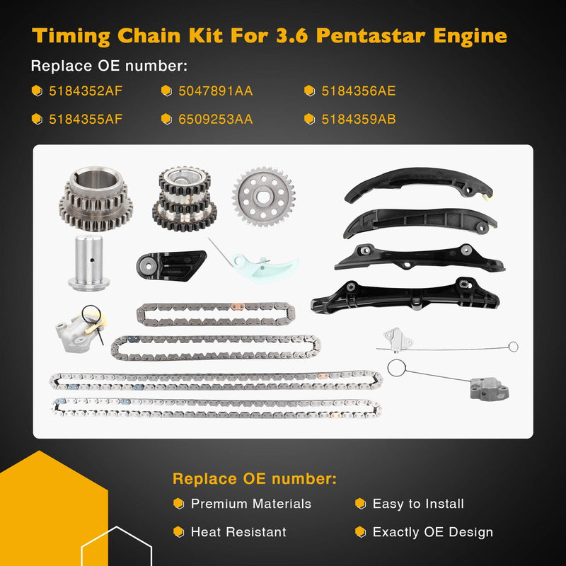 Camshafts Rockers Lifters Kit for Chrysler 200 300 Dodge Ram 3.6L V6 Pentastar