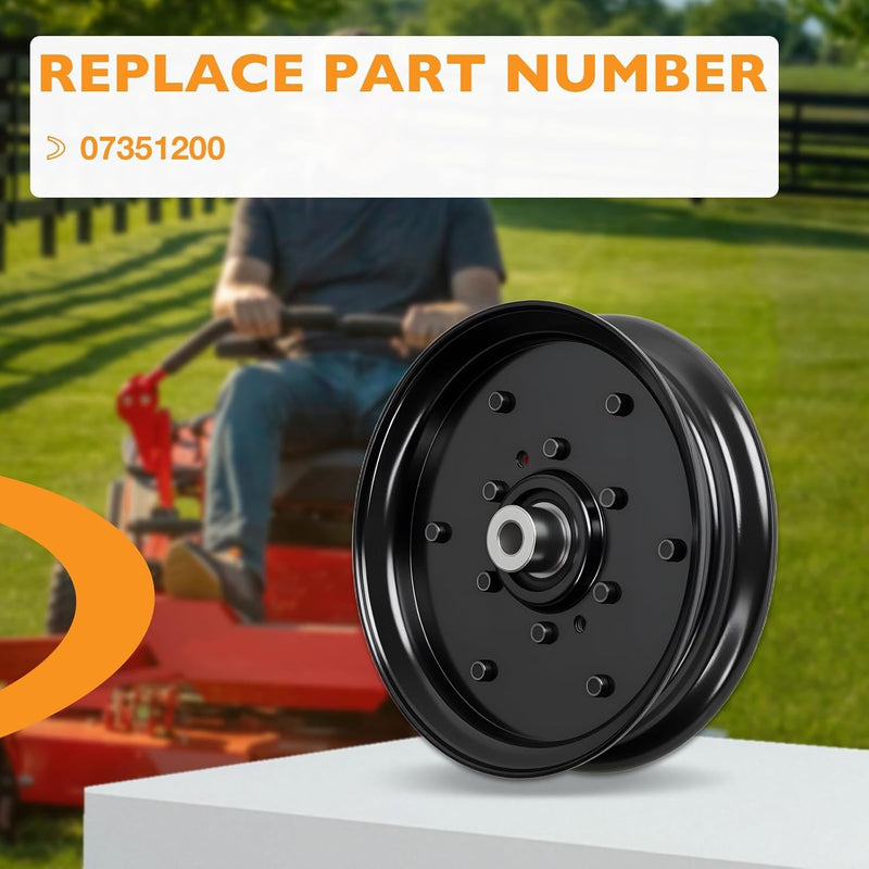 07351200 Flat Idler Pulley For Gravely Pro Turn ZT HD Ariens 48 52 60 Inch