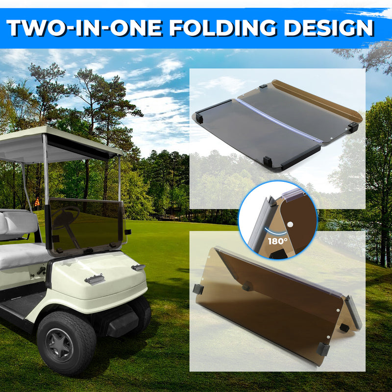 For 1985 1995 Yamaha G2 G9 Tinted Fold Down Golf Cart Windshield Windscreen