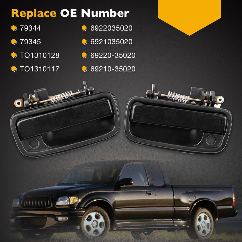 Exterior Door Handle Front Left Right for Dodge Ram 1500 2500 3500 1995-04 Set