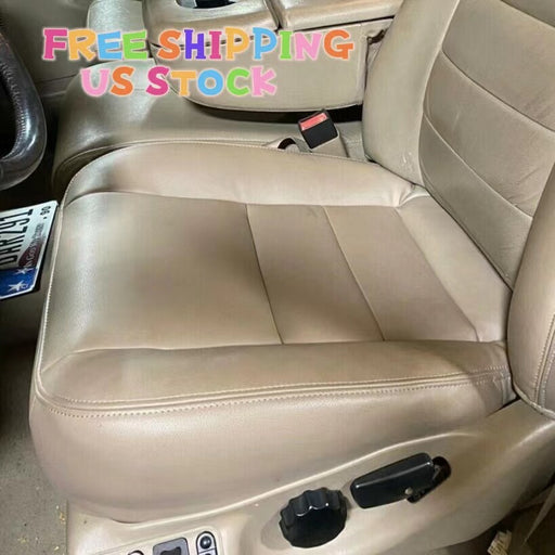 DURAFORCE Left Driver Bottom Leather Seat Cover TAN for Ford F250 F350 Super Duty 2002-2007
