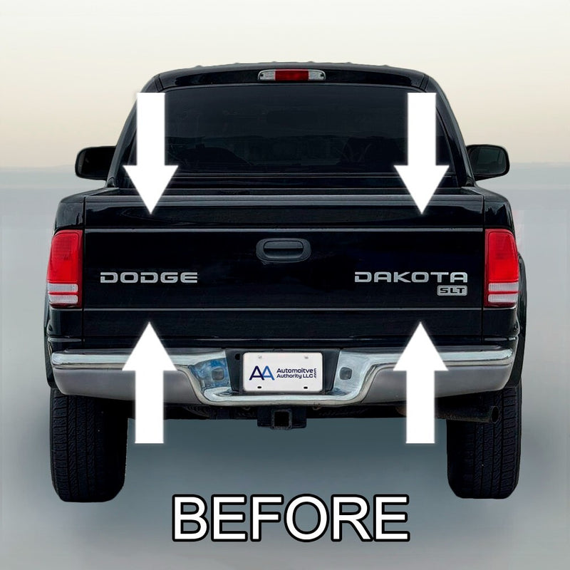 Chrome Tailgate Trim Molding Insert Strips For Dodge Dakota Pickup 97-04