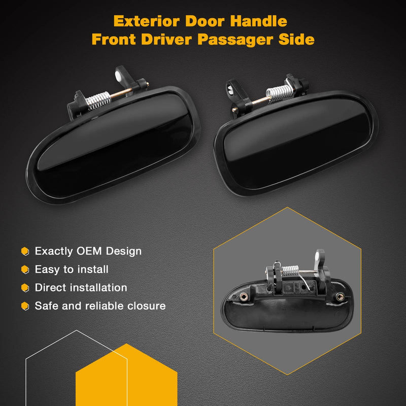 Front Rear Exterior Door Handle Set LH RH For Honda Civic 96 00 4 Piece