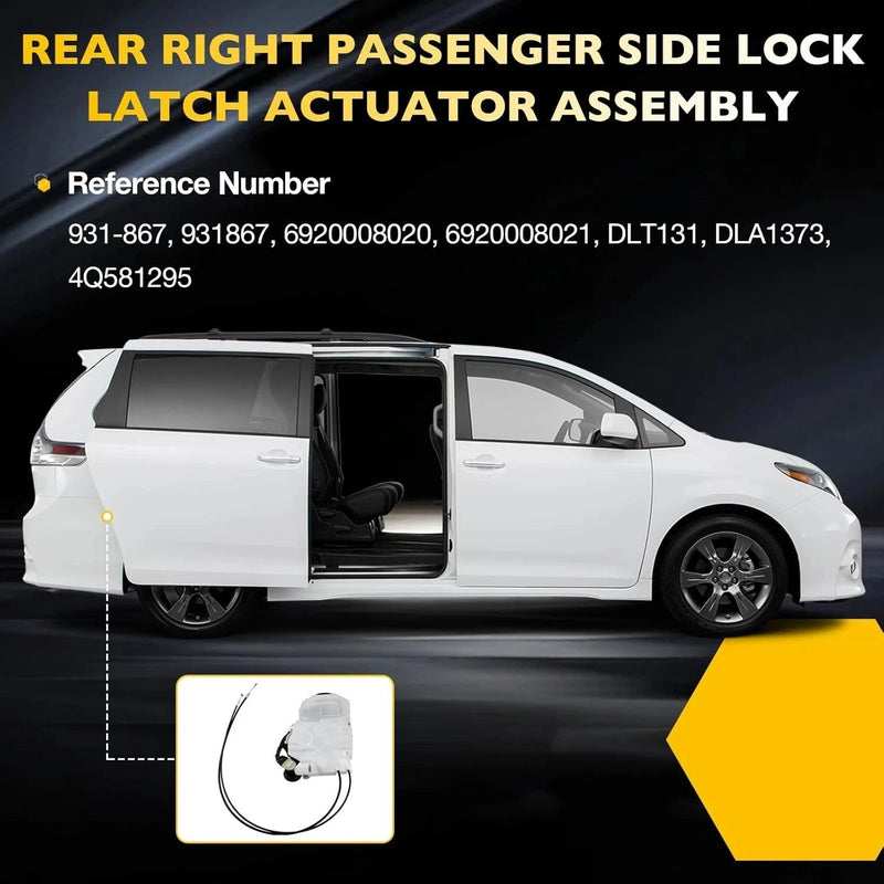 Sliding Door Lock Latch Actuator Right Passenger Side for 2011 17 Toyota Sienna