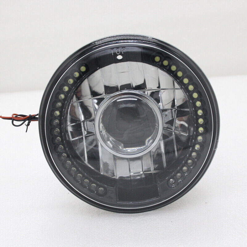 DURAFORCE 2Pcs 7" inch Round LED Headlights White Halo For Mazda Miata MX-5 MX5 1990-1997