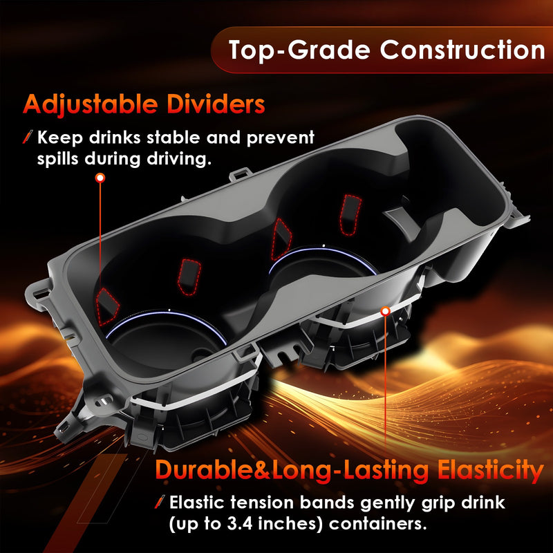 Upgrade Center Dual Cup Holder w Wireless Charging For Ford 2020 2025 Explorer