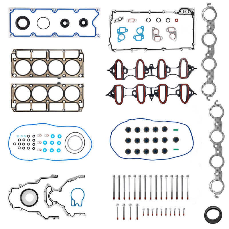 Head Full Gasket Set Cylinder Bolts for Chevy Silverado GMC Sierra 5.3L 4.8L