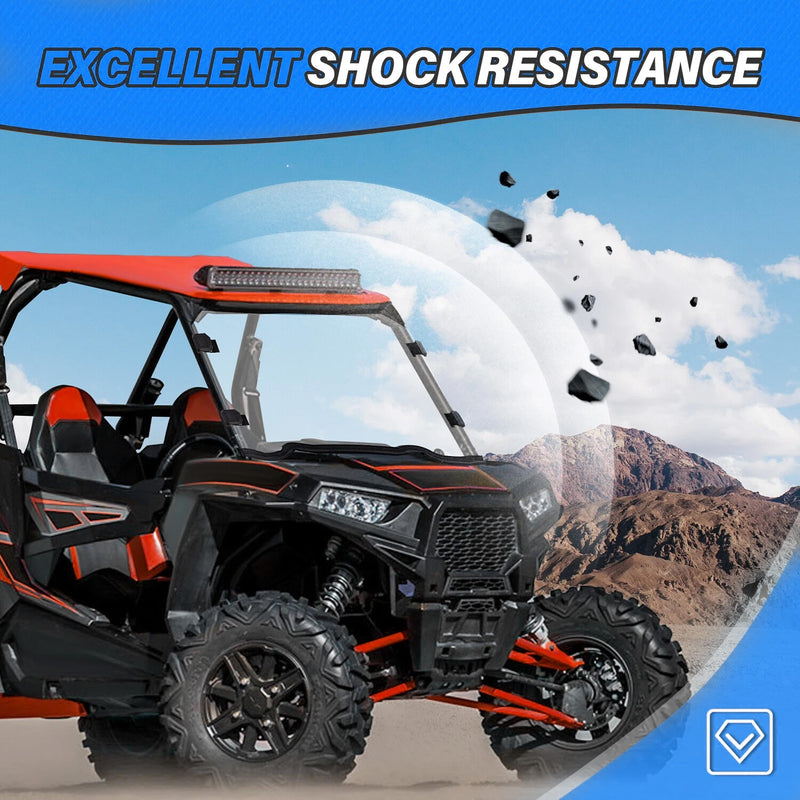 Full Windshield for Polaris RZR 900 1000 Turbo 2014-2021 with Assembly Fitting Sets