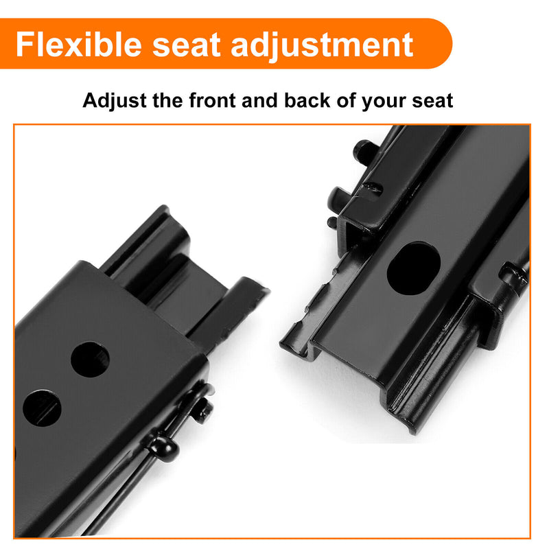 2pcs Universal Dual Lock Seat Sliders Rails Bracket Track Assembly Adjustable