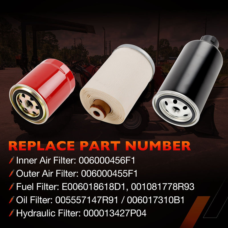 006000455F1 006000456F1 Air Oil Fuel Filter Kit For Mahindra 4540 4550 6 Piece