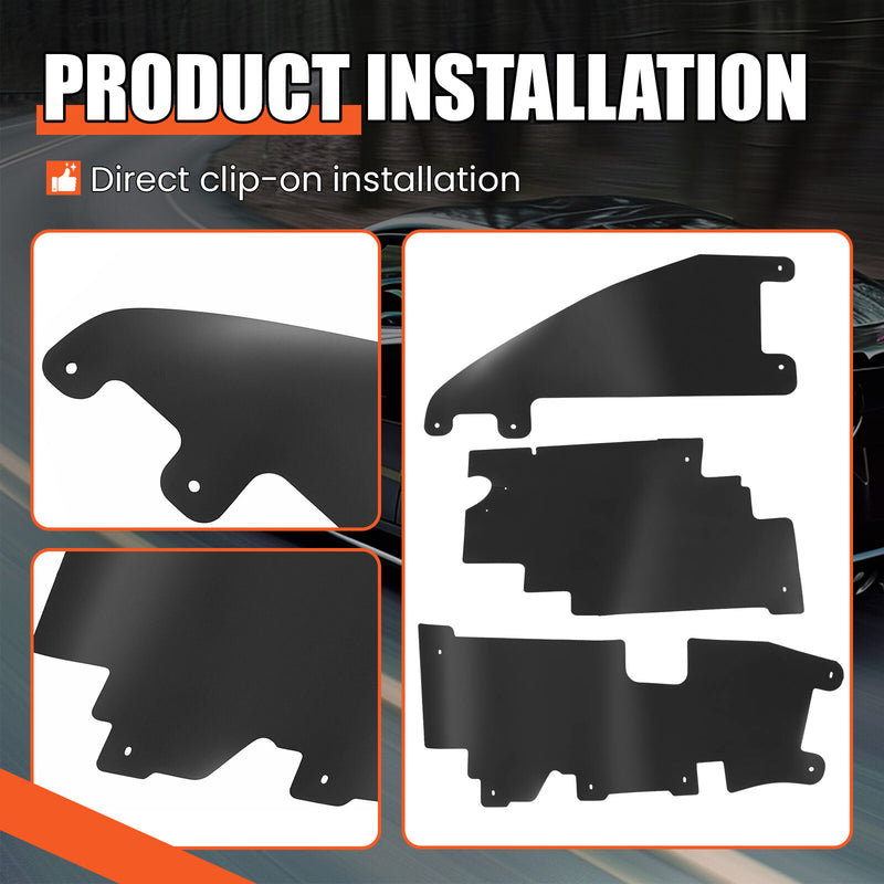 Radiator Grille Air Deflector Set with Mounting Hardware for Ford F150 2009 2014